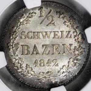 Кантон Граубюнден полбатцена 1842 - AB (NGC MS-65) - 2.jpg