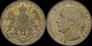 Брауншвейг - Каленберг - Ганновер - талер 1863 Георг – V, UNC.jpg