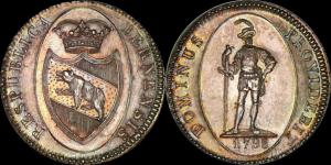 Швейцария - Берн, талер - 40 батцен 1798 (41 мм, 29,25гр.) Dav.  1760.jpg