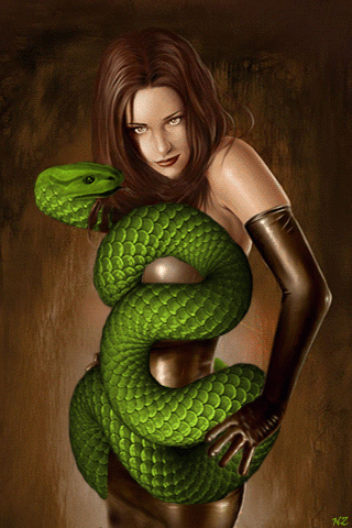 женщина змея.gif