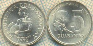 Парагвай 5 гуарани 1992  114.jpg