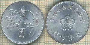 Тайвань 1 доллар 1975  28.jpg