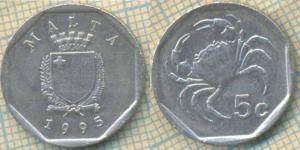 Мальта 5 центов 1995  52.jpg