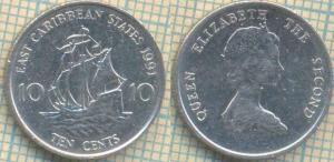 Восточные Карибы 10 центов 1991  235.jpg