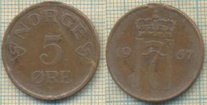 Норвегия 5 эре 1957  1451.jpg