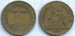 Франция 2 фр 1921  2254.jpg