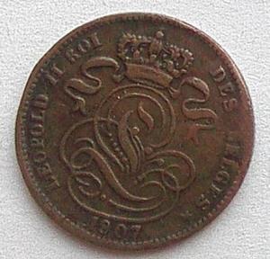 IMG01727Выст Бельгия 1 сантим 1907.jpg