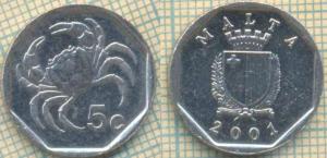 Мальта 5 центов 2001  2376.jpg
