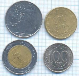 Италия 4 монеты  а 3409.jpg