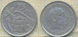 Испания 25 песет 1957  1062.jpg