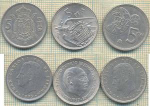 Испания 5 песет 3 шт  4563.jpg