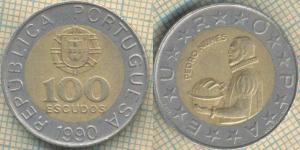Португалия 100 эскудо 1990  1603.jpg