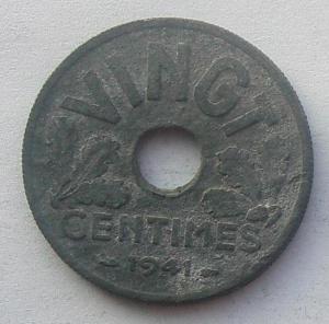 IMG04849выст Франция 20 сентим 1941 Виши.jpg