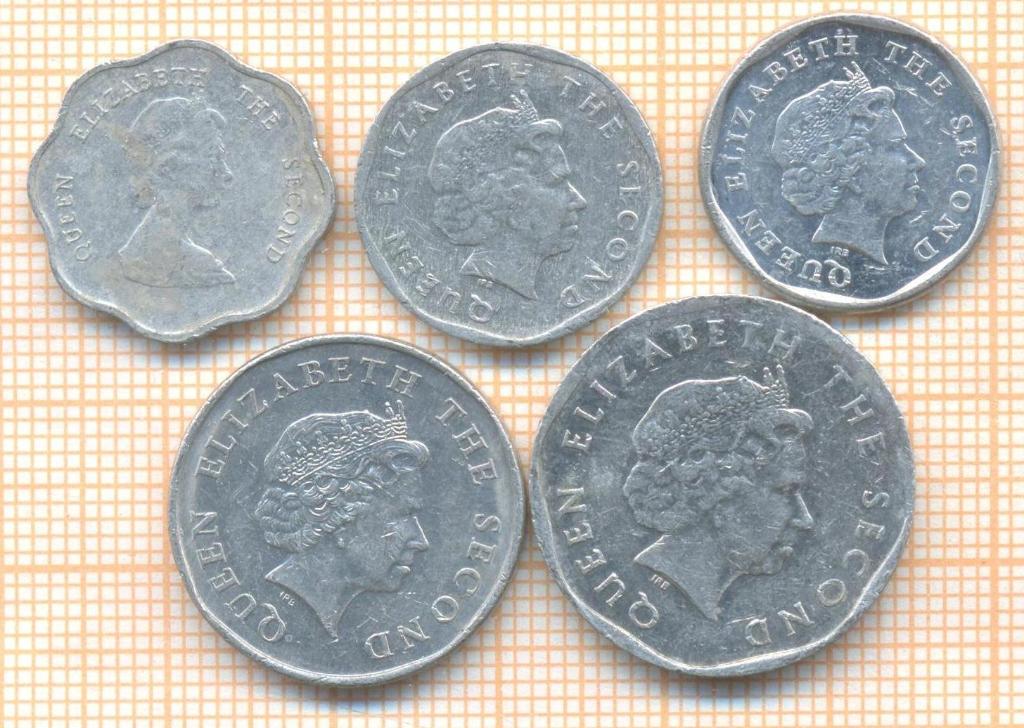 Мелкие монеты восточных Карибов.