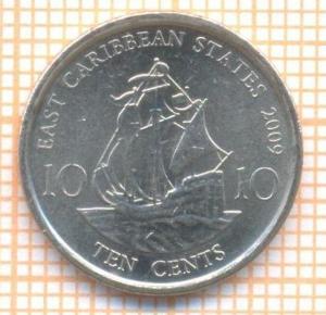 Восточные Карибы 10 центов 2009 2760.jpg