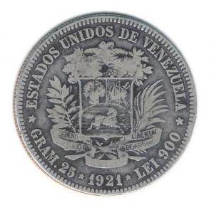 5 Боливар. Венесуэла. 1921  22.jpg