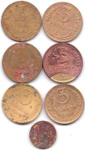 3 коп 1930-56гг. - 6шт + 1 коп до 61г. - 1шт.jpg