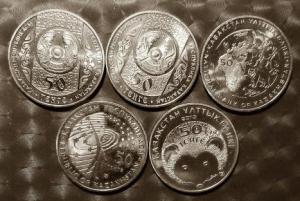 Казахстан 50тенге Наурыз, Суиндир, Манул, МКС, Ëж А.jpg