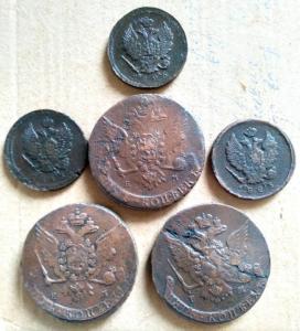 5 копеек 1764, 1765, 1767, 2 копейки 1813, 1823, 1826 (2).jpg