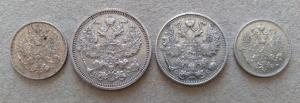 25 пенни 1915 (2 шт), 15 копеек 1915, 20 копеек 1916 (2).jpg